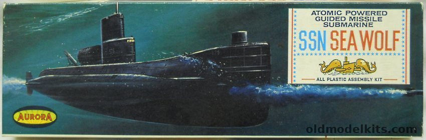 Aurora 1/242 SSN Seawolf Atomic Powered Guided Missile Submarine, 706-130 plastic model kit